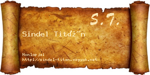 Sindel Titán névjegykártya